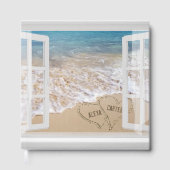 Beach Wedding Hearts in Window  Gastenboek (Voorkant)