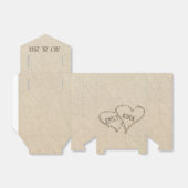 Beach Wedding Hearts in zand Bedankdoosjes (Uitgevouwen)