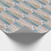 Beach Wedding Hearts in zand Cadeaupapier (Hoek)