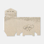 Beach Wedding Hearts met Net Bedankdoosjes (Uitgevouwen)