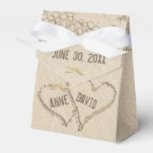 Beach Wedding Hearts met Net Bedankdoosjes (Voorkant Zijde)