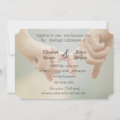 Beach Wedding, Hold Hands Invitation Kaart (Voorkant)