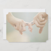 Beach Wedding, Hold Hands Invitation Kaart (Achterkant)