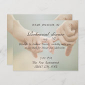 Beach Wedding, Hold Hands Rehearsal Dinner Kaart (Voorkant / Achterkant)