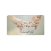 Beach Wedding, Hold Hands Wedding Label (Voorkant)