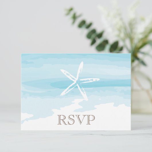 Beach Wedding ı RSVP Card (Staand voorkant)