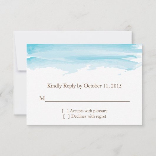 Beach Wedding ı RSVP Card (Achterkant)
