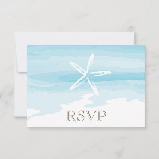Beach Wedding ı RSVP Card Kaartje (Voorkant)