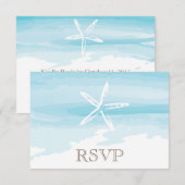 Beach Wedding ı RSVP Card Kaartje (Voorkant / Achterkant)