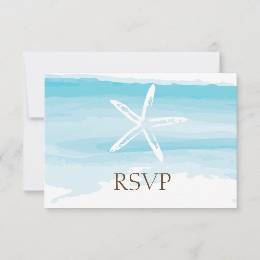 Beach Wedding ı RSVP Card Kaartje (Voorkant)