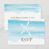 Beach Wedding ı RSVP Card Kaartje (Voorkant / Achterkant)