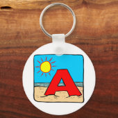 Beach Wedding Ideeën als Letter A Sleutelhanger (Voorkant)