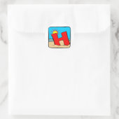 Beach Wedding Ideeën als Letter H Ronde Sticker (Tas)