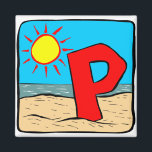 Beach Wedding Ideeën als Letter P Magneet<br><div class="desc">Beach Wedding Ideeën as Letter P Wedding Season Ideeën as Weddings Design</div>