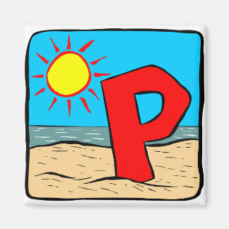 Beach Wedding Ideeën als Letter P Magneet
