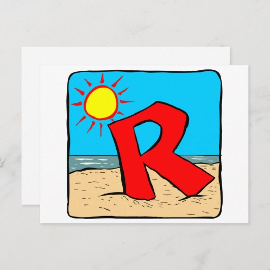 Beach Wedding Ideeën als R Briefkaart (Voorkant / Achterkant)