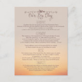 Beach Wedding Insert "our big day" Informatiekaartje (Voorkant)