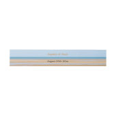 Beach Wedding Invitation Belly Band Uitnodigingen Wikkel (Vlak)