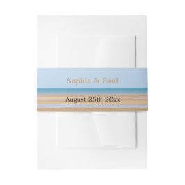 Beach Wedding Invitation Belly Band Uitnodigingen Wikkel