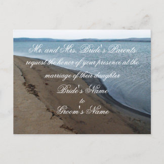 Beach Wedding Invitation briefkaart. Uitnodiging Briefkaart
