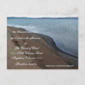 Beach Wedding Invitation briefkaart. Uitnodiging Briefkaart (Achterkant)