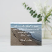 Beach Wedding Invitation briefkaart. Uitnodiging Briefkaart (Staand voorkant)