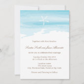 Beach Wedding Invitation ı Starfish & Zee Kaart (Voorkant)