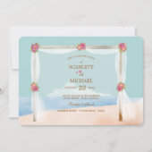 Beach Wedding Invitation Kaart (Voorkant)