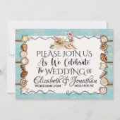 Beach Wedding Invitation Kaart (Voorkant)