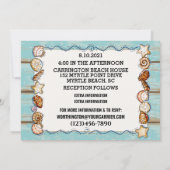Beach Wedding Invitation Kaart (Achterkant)
