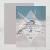 Beach Wedding Invitation Kaart (Voorkant / Achterkant)