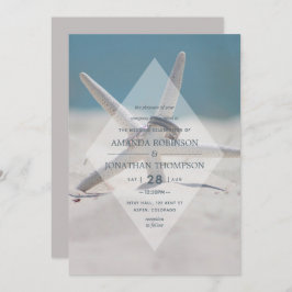 Beach Wedding Invitation Kaart