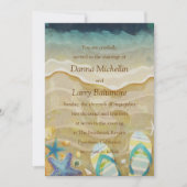 Beach Wedding Invitation Kaart (Voorkant)