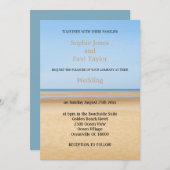 Beach Wedding Invitation Kaart (Voorkant / Achterkant)