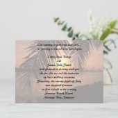 Beach Wedding Invitation Kaart (Staand voorkant)