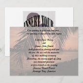 Beach Wedding Invitation Kaart (Voorkant / Achterkant)