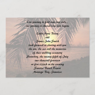 Beach Wedding Invitation Kaart