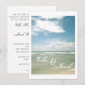 Beach Wedding Invitation Kaart (Voorkant / Achterkant)