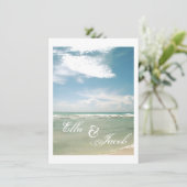 Beach Wedding Invitation Kaart (Staand voorkant)