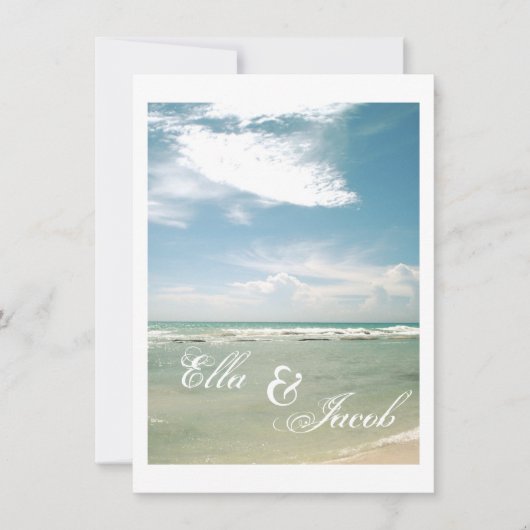 Beach Wedding Invitation Kaart (Voorkant)