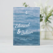 Beach Wedding Invitation Kaart (Staand voorkant)