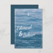 Beach Wedding Invitation Kaart (Voorkant / Achterkant)
