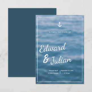Beach Wedding Invitation Kaart