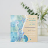 Beach Wedding Invitation Kaart (Staand voorkant)