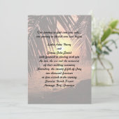 Beach Wedding Invitation Kaart (Staand voorkant)