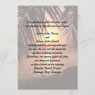 Beach Wedding Invitation Kaart