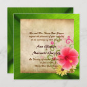 Beach Wedding Invitation Kaart (Voorkant / Achterkant)