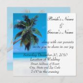 Beach Wedding Invitation Kaart (Voorkant / Achterkant)