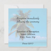Beach Wedding Invitation Kaart (Achterkant)