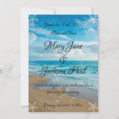 Beach Wedding Invitation Kaart (Voorkant)